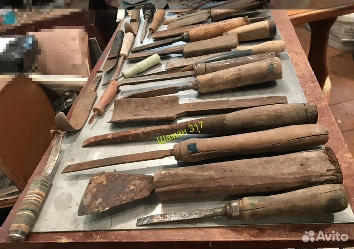 Старинные резцы Стамеска, резец,долото, лезвие.26ш
