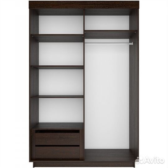 Шкаф-купе с зеркалом шириной 1 м