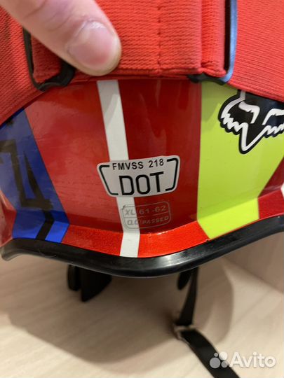 Кроссовый шлем fox racing