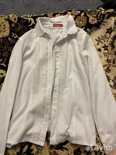 Рубашка школьная 146 девочки