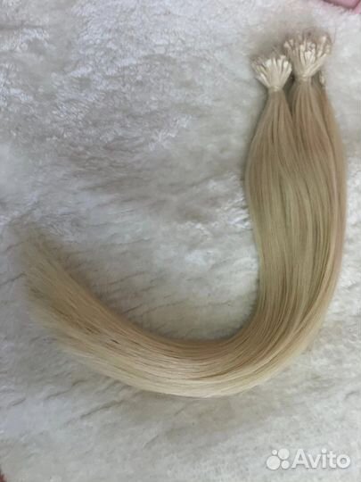 Волосы для наращивания 50 см блонд