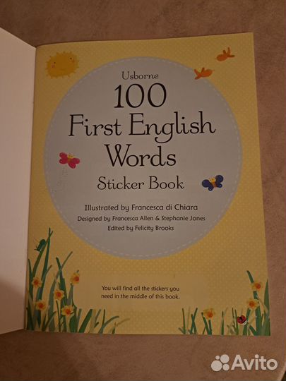 Книга с наклейками First English stickers Usborne