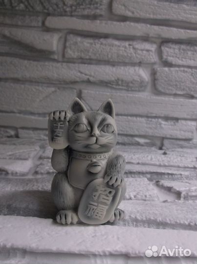 Статуэтка Кот Манеки Нэко фигурка из камня