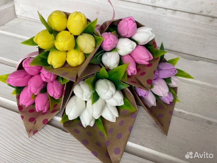 Тюльпаны из мыла