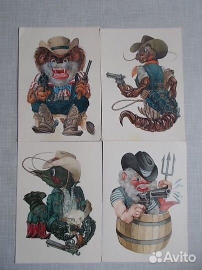 Открытки Знаки зодиака. из СССР