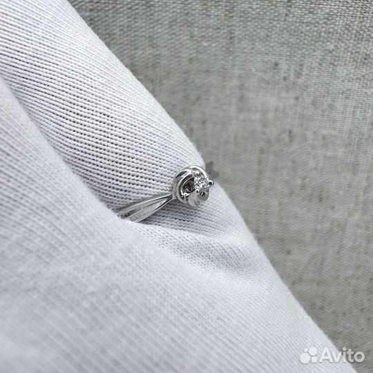 Кольцо с бриллиантом. Размер 15,5. №Z507057N1