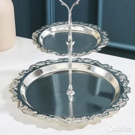 Подставка для десертов и фруктов 2-х ярусная «Изид