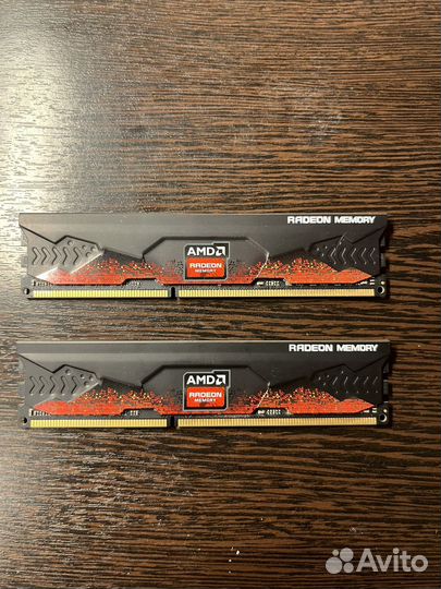 Оперативная память AMD Radeon DDR3 1600 mhz 2x4 GB