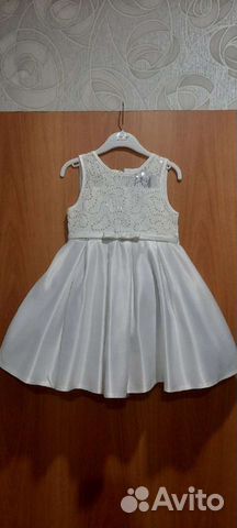 Белоснежное платье для девочки (рост 98-104см)