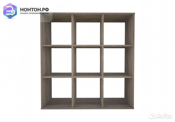 Стеллаж кубический Polini home Smart 9 секций дуб