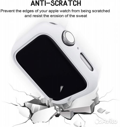 Чехол белый на смарт часы Apple Watch серии 7/8