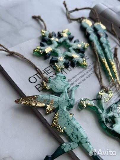 Ёлочные игрушки из эпоксидной смолы