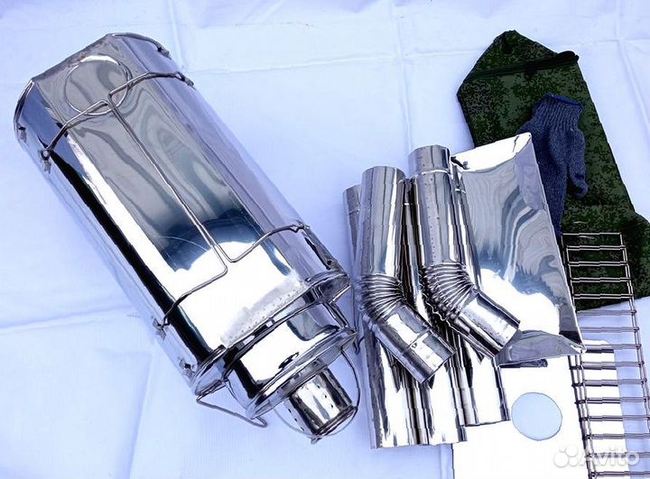 Печь буржуйка Кабанчик на 15 л. с решетками