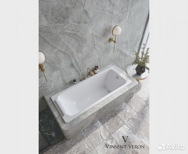 Чугунная ванна Italon 170x70 с отверстиями для руч