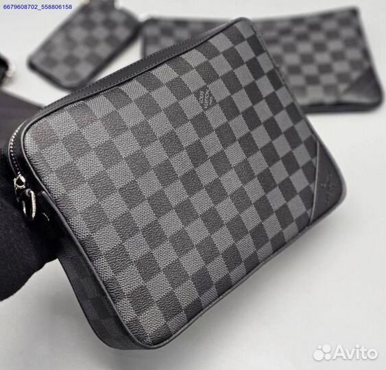 Мужская сумка Louis Vuitton Trio Messenger шахмат