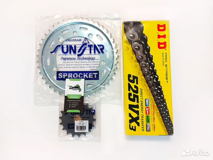 Цепь и звезды на Honda CB400,CB600,CB750,CB900