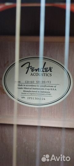 Гитара акустическая Fender cd60