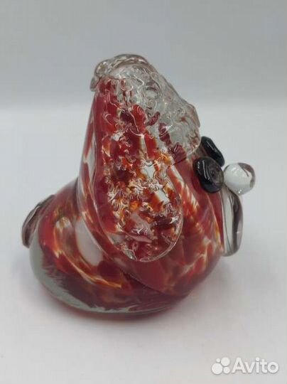 Советская статуэтка собачка цветное стекло