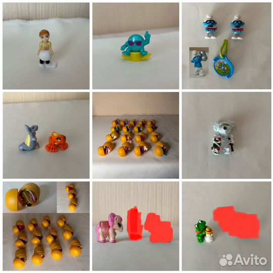 Игрушки из киндера Симпсоны Смурфики Барби Рио 2