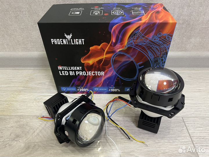 Biled lens Phoenix Y6 3D ярче чем Aozoom Dragon K3