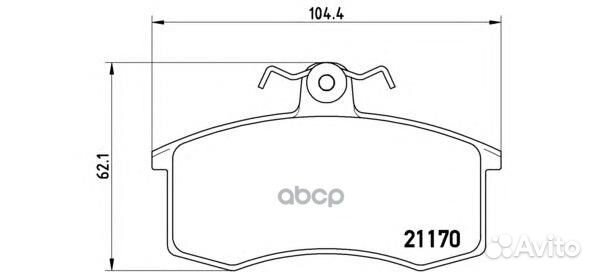 Колодки LADA 110 (2110) 01/95-12/12 P41003 Brembo