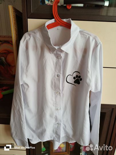 Блузка-рубашка для девочки (36-40)