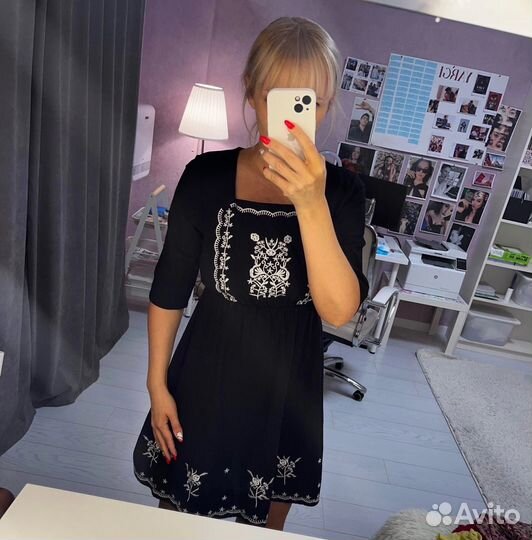 Платье S, длина 87 см