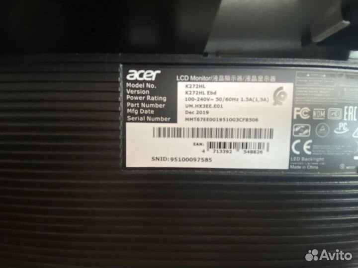 Монитор Acer K27HL