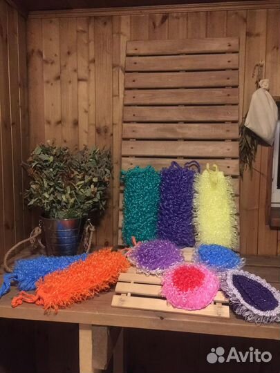 Мочалки лыковые Люффа мочалки ручная работа