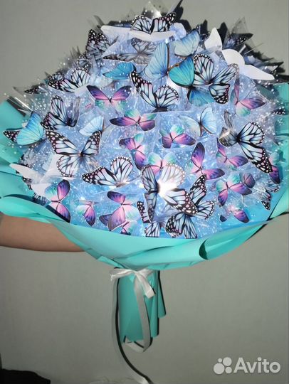 Букет из бабочек светящийся / Букет