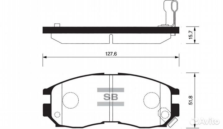 Передние колодки MMC Galant VII viii Lancer VII vi