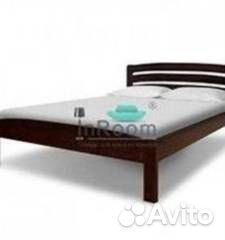 Кровать двуспальная из массива с ящиками