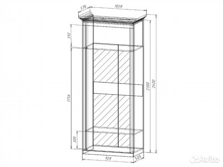 Шкаф распашной из лдсп