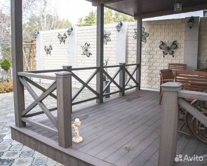 Террасная доска дпк 138х26х3000мм Графит