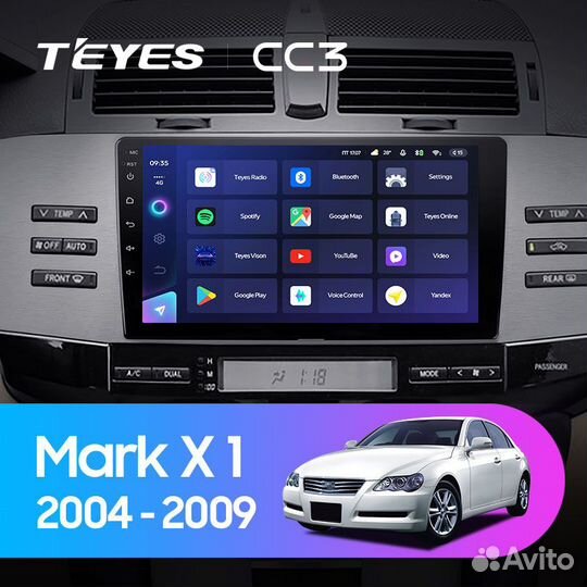 Магнитола Teyes CC3 6/128 Toyota Mark X 1