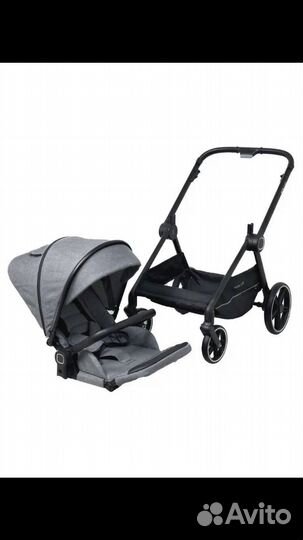 Коляска новая с реверсивным блоком серая