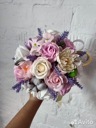 Цветы из мыла букет подарок