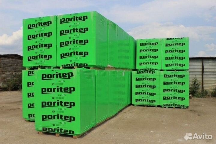 Газосиликатные блоки д 500,625 мм Поритеп
