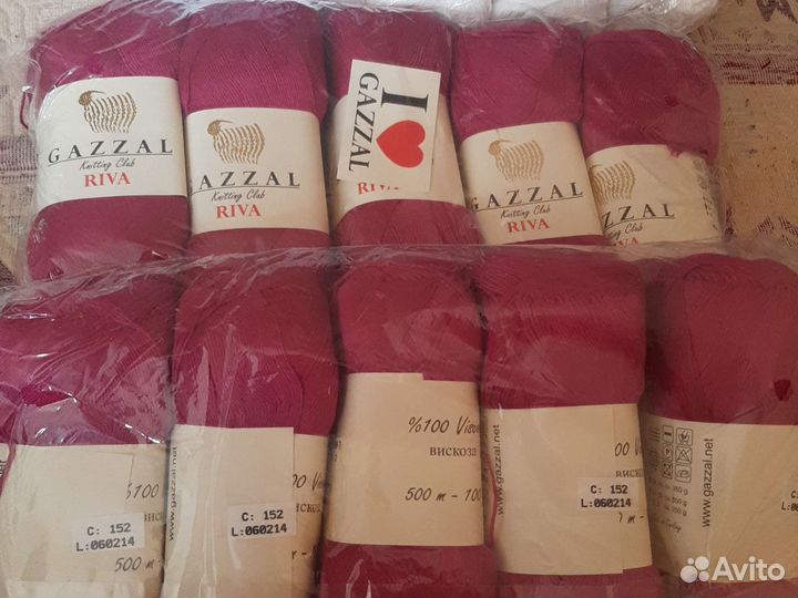 Пряжа Gazzal riva 100вискоза