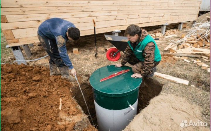 Септик без откачки от производителя + монтаж