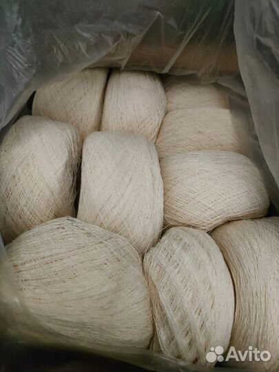 Нитки хлопок со льном для вязания