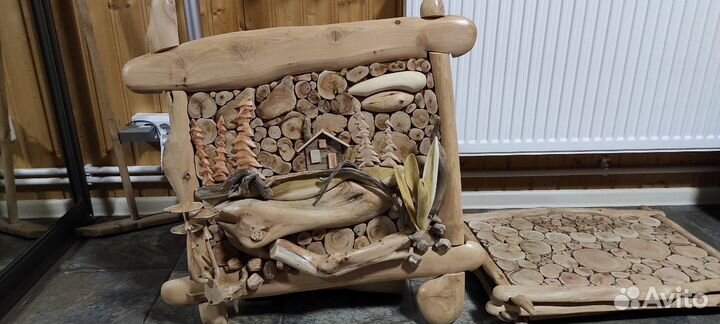 Панно из можжевельника для бани