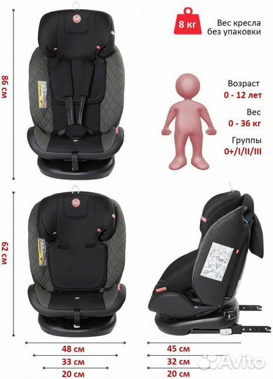 Детское автокресло 9 до 36 кг isofix babycare She