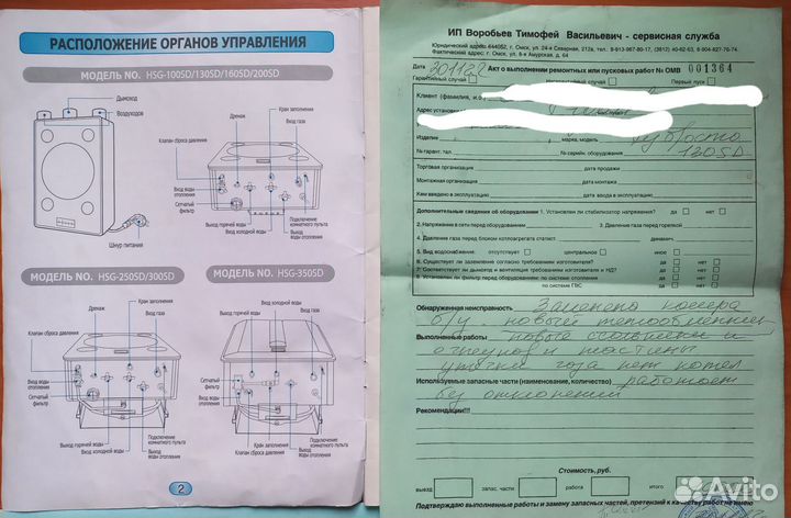 Газовый котел настенный б/у Hydro Sta