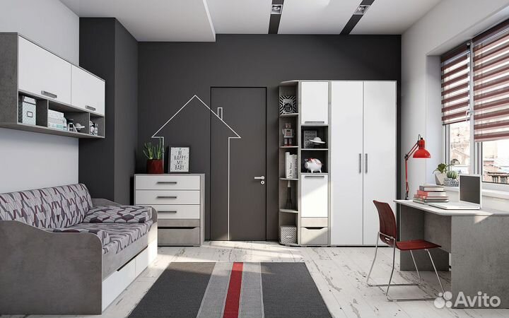 Шкаф двухстворчатый Грей