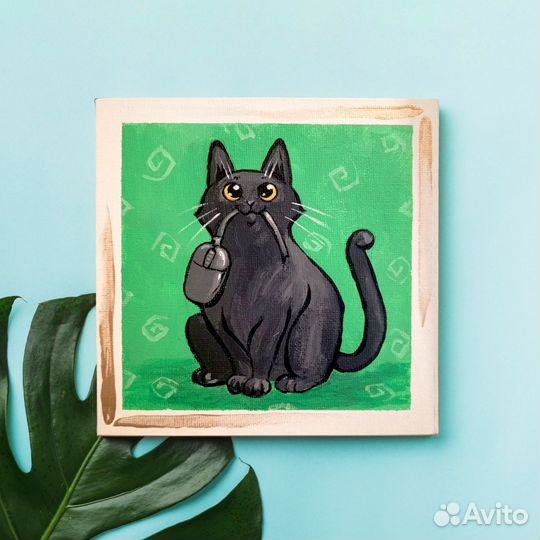 Милый портрет на мини холсте по фото