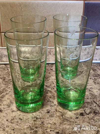 Бокалы цветное стекло СССР