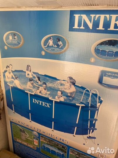Каркасный бассейн 457х122 см Intex