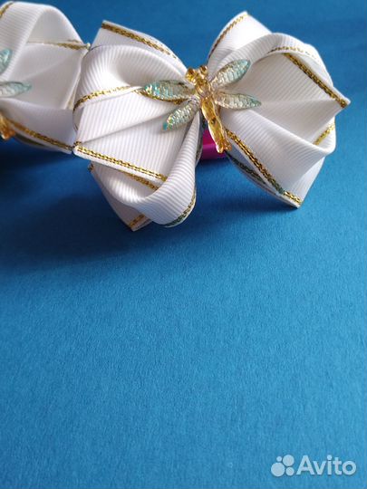 Бантики для волос на резинке, d2см 