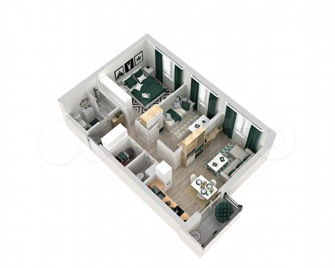 2-к. квартира, 61,1 м², 11/15 эт.